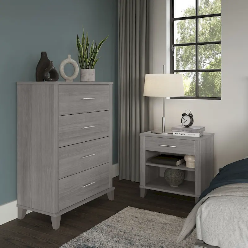 Somerset Chest of Drawers and Nightstand Set by Bush Furniture