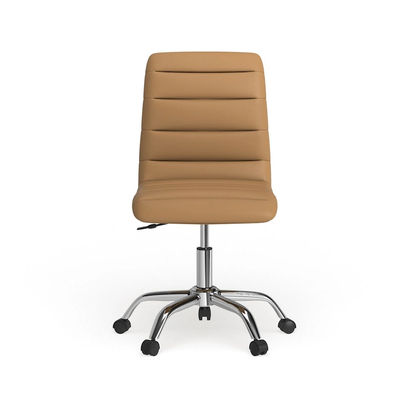 Ripple Armless Mid Back Vinyl Office Chair