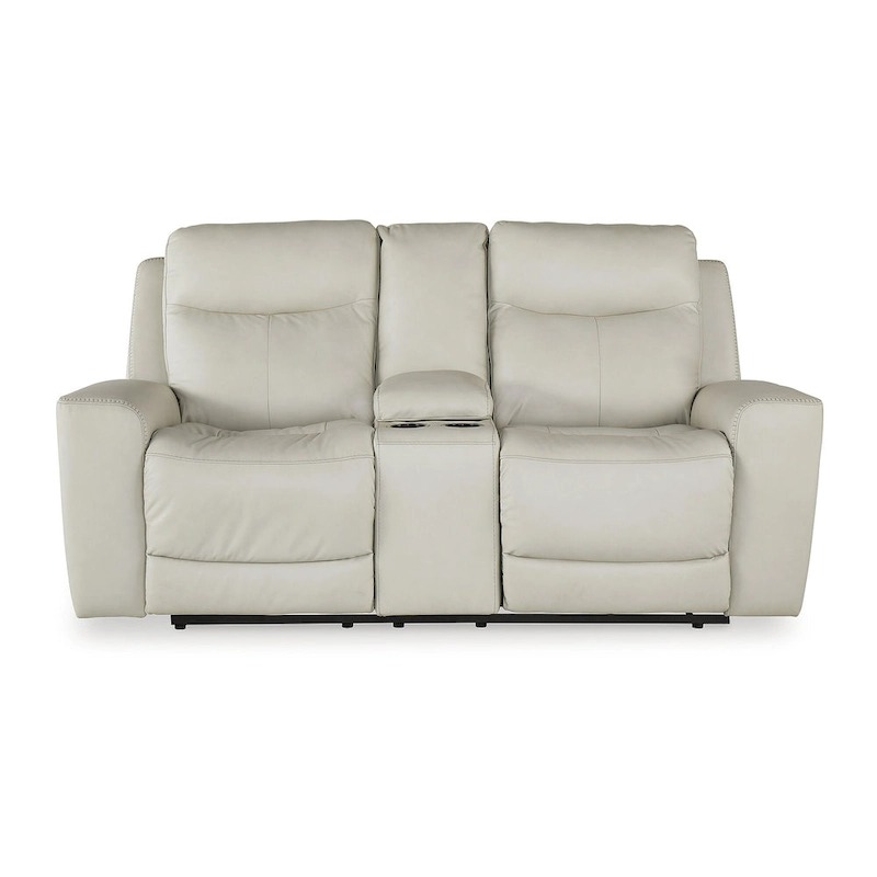 Signature Design by Ashley Mindanao Coconut Power Reclining Loveseat with Console - 79W x 42D x 43H