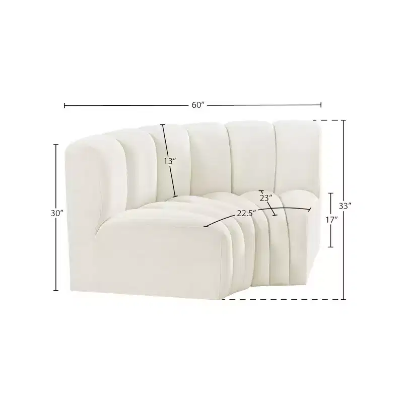 Meridian Furniture,Arc Velvet Modular Sofa