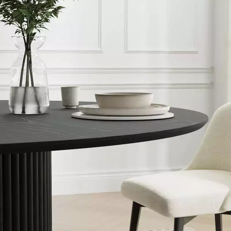 PexFix 46 Round Solid Wood Dining Table Kitchen Tables