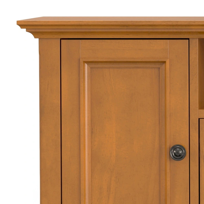 WYNDENHALL Halifax 72 inch Wide Solid Wood Transitional TV Stand - 72w x 19d x 26 h