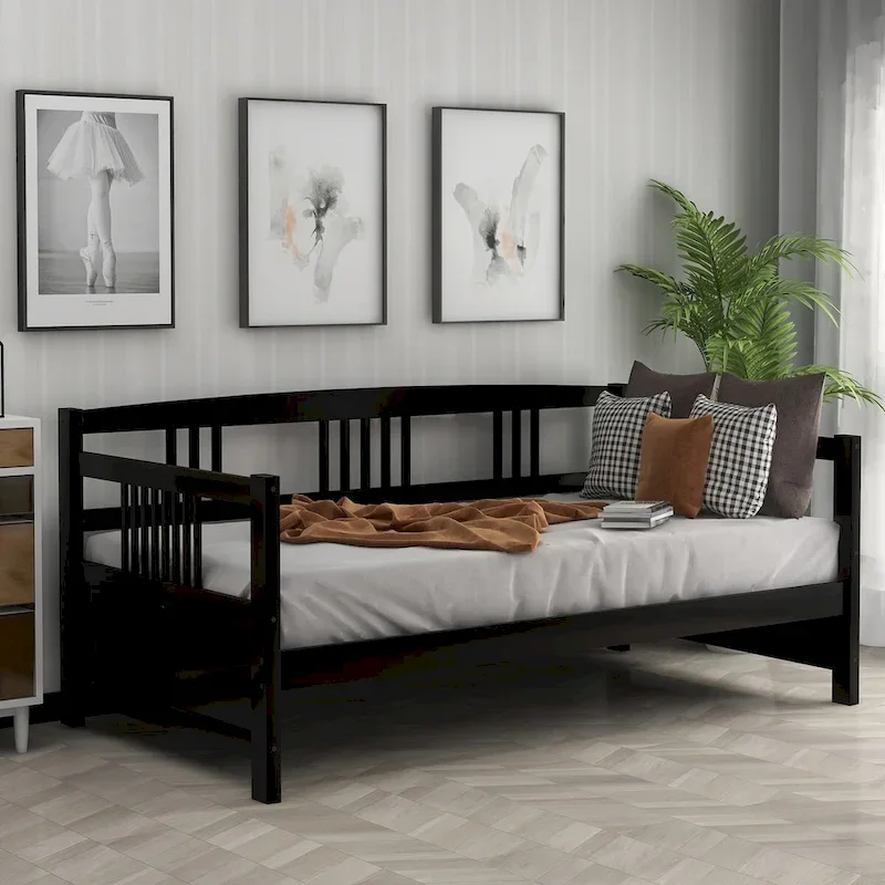 Multifunctional Solid Wood Daybed: Twin Size, Storage