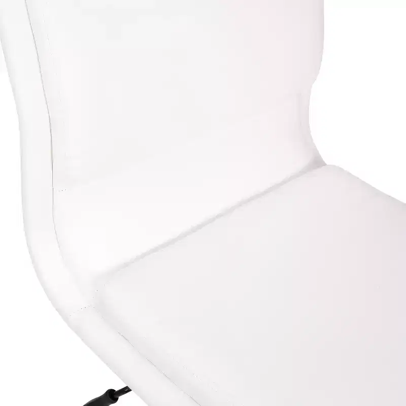 Emma and Oliver Modern Faux Leather Upholstered Mid-Back Home Office Chair with 5 Star Base and Pneumatic Seat Height Adjustment