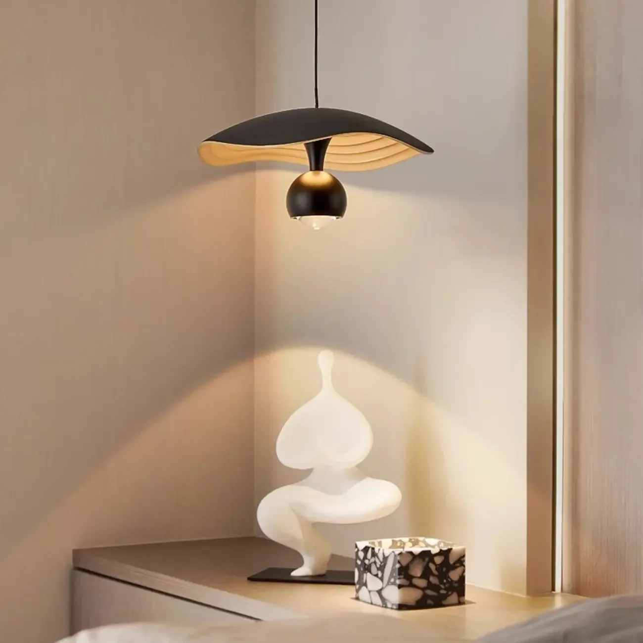Dimmable Modern Acrylic Black 2-Light LED Pendant Light