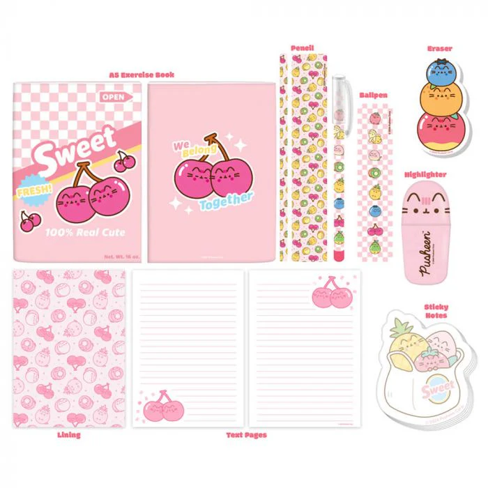 Pusheen Fruits Stationery Set 24cm