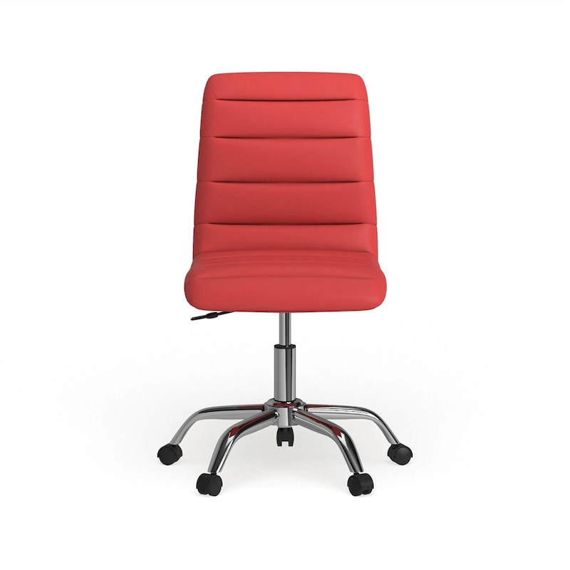 Ripple Armless Mid Back Vinyl Office Chair