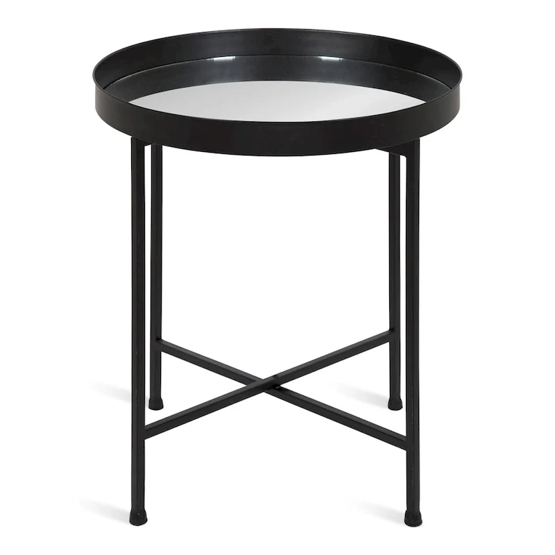 Kate and Laurel Celia Round Metal Side Table - 18.25x18.25x22