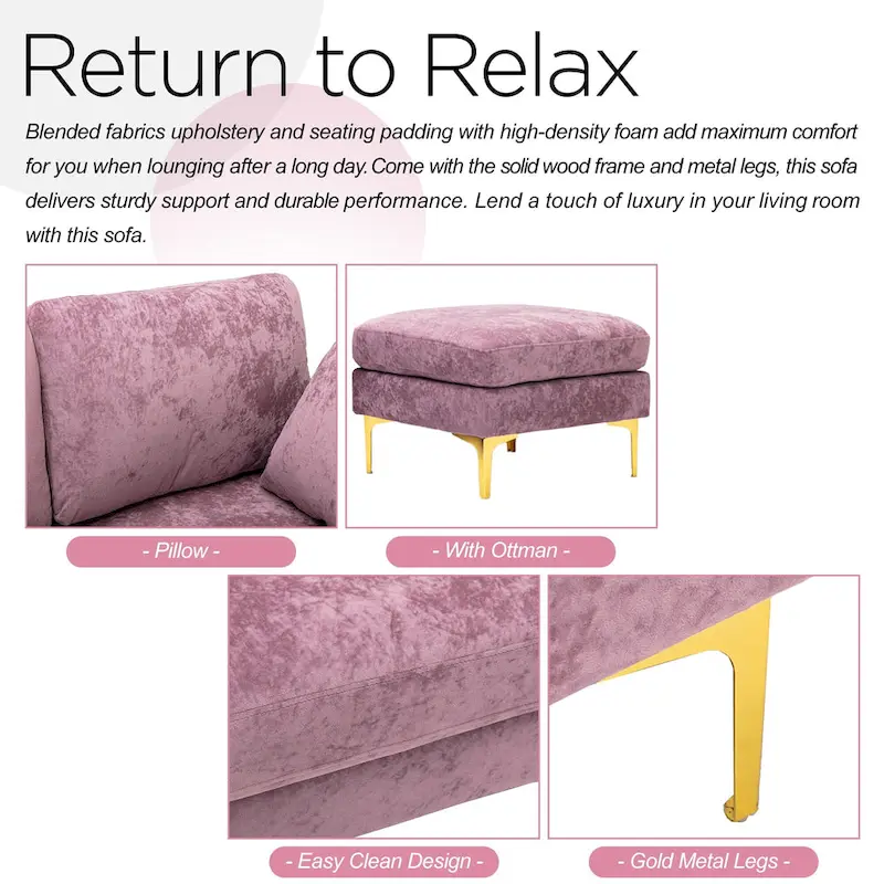 Kata 115 Sectional Sofa with Ottman