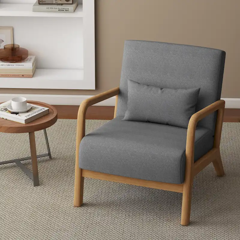 Upholstered Arm Chair with Cution Modern Side Accent Chairs - 25.8W x 28.7H x 32.3D