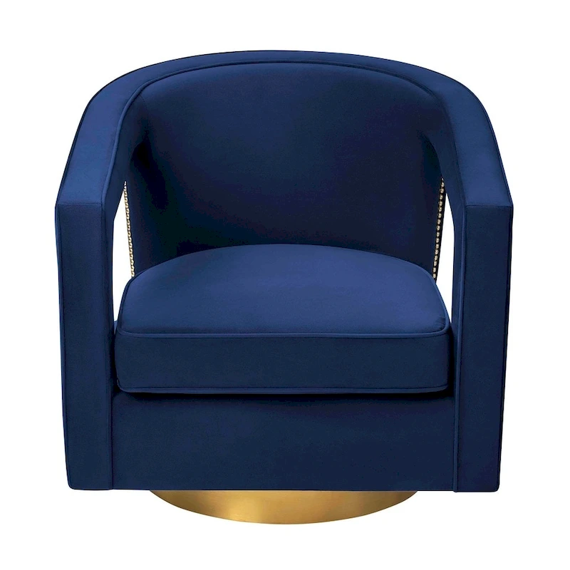 Stark Modern Velvet Swivel Accent Chair