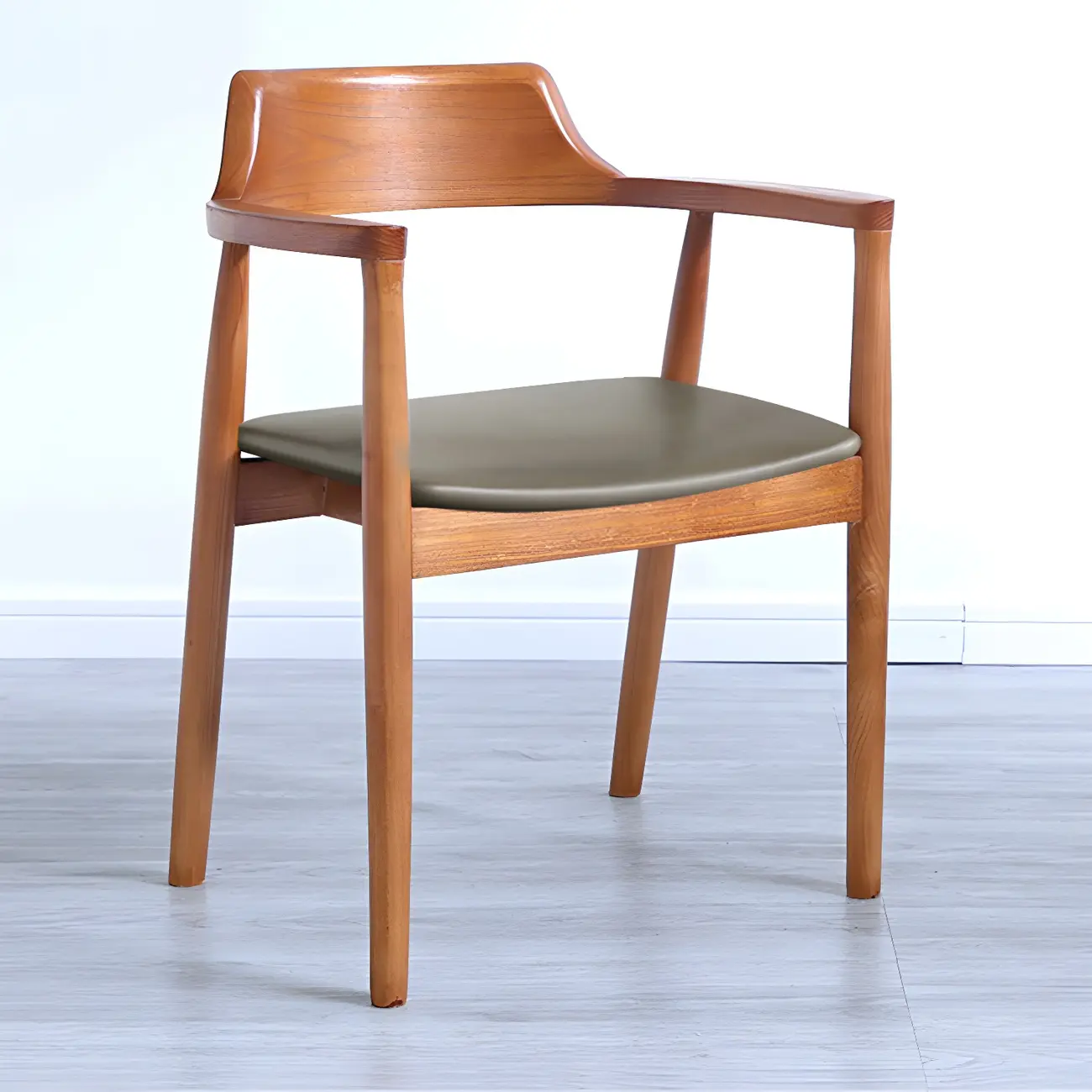 Mid Century Solid Wood Dining Chair Set of 2