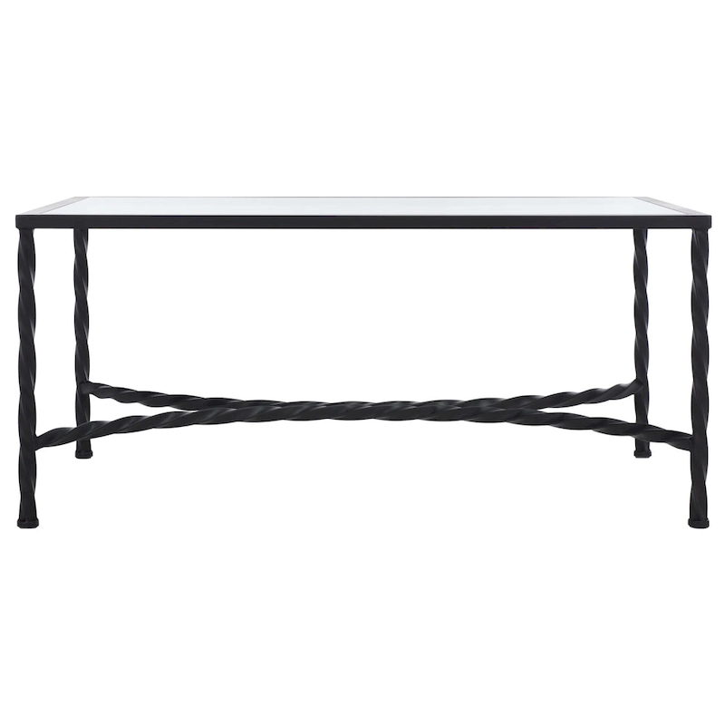 SAFAVIEH Couture Sedighe Glass Coffee Table - 40 W x 24 D x 18 H - 40W x 24D x 18H