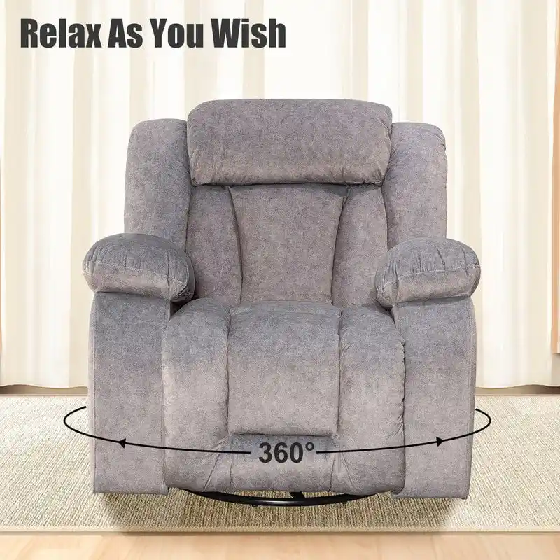 Rocker and Swivel Upholstered Recliner