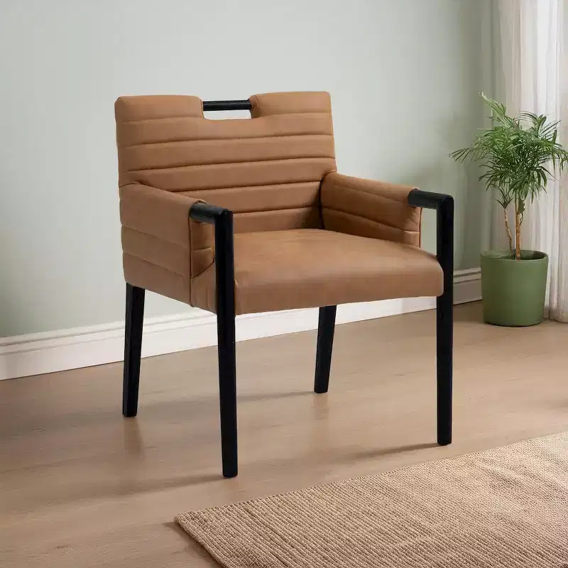 Meridian Furniture,Aimee Vegan Leather Dining Arm Chair