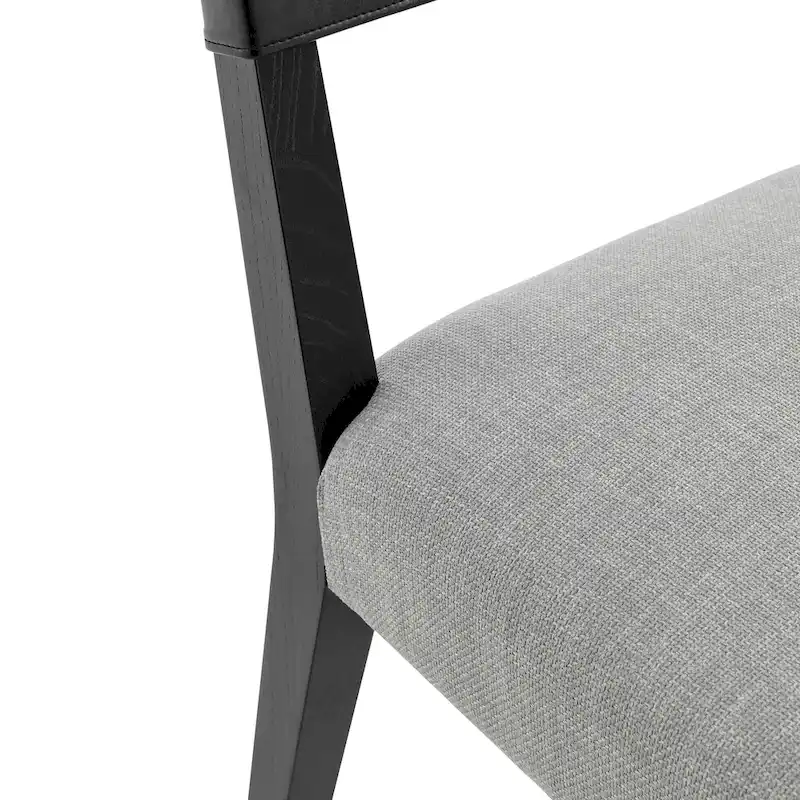 Faux Leather & Linen Dining Side Chair (Set of 2)