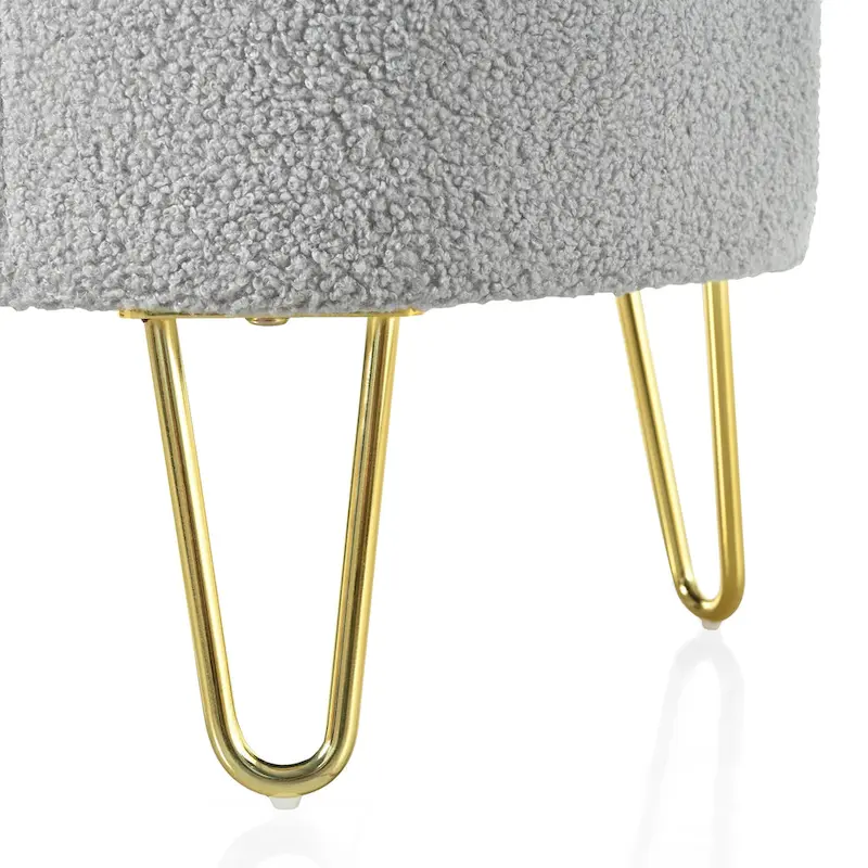 Oval Storage Bench for Living Room Bedroom End of Bed