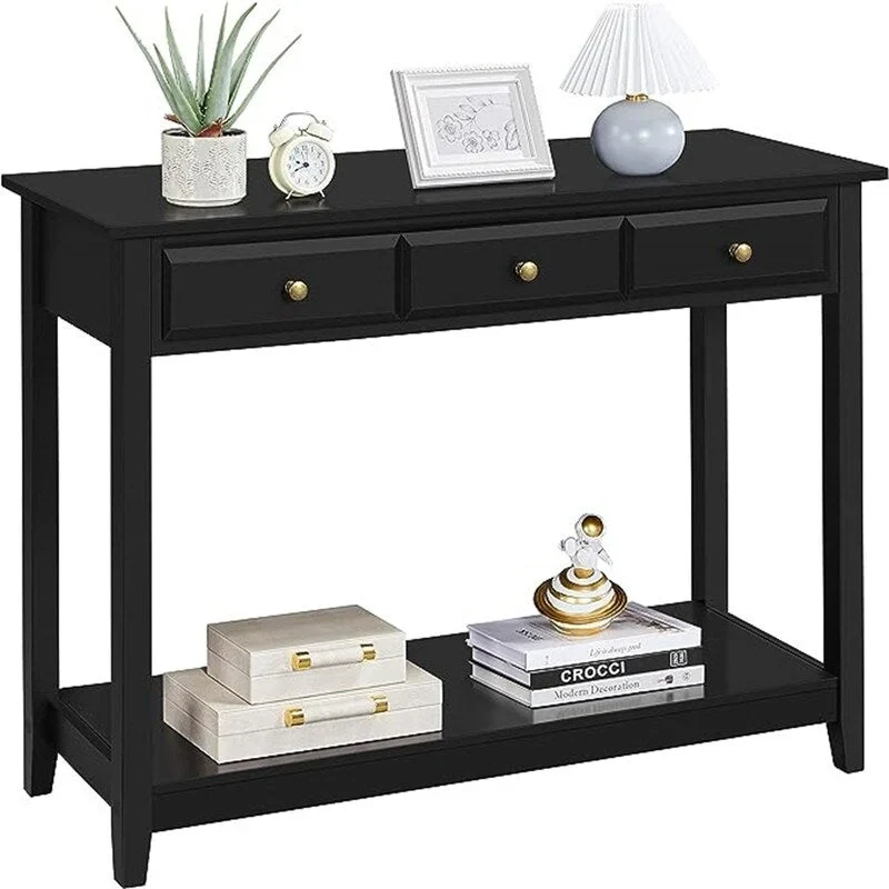 Console Table with 3 Drawers - 13.5D x 42W x 31.5H