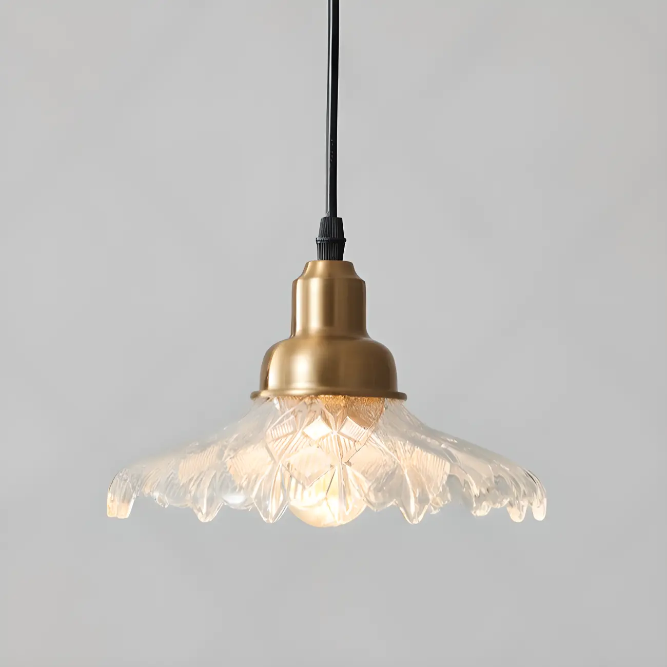 Modern Mini Clear Glass Flower Kitchen Pendant Lighting