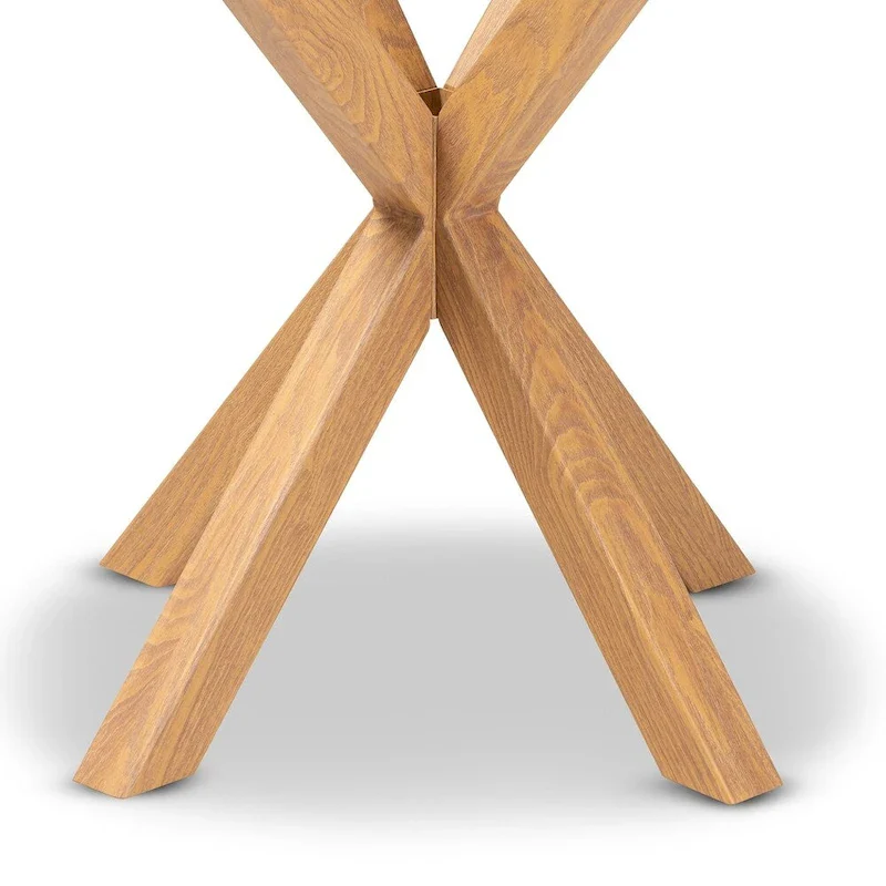 Carson Carrington Bakaroby Glass and Wood Finished End Table