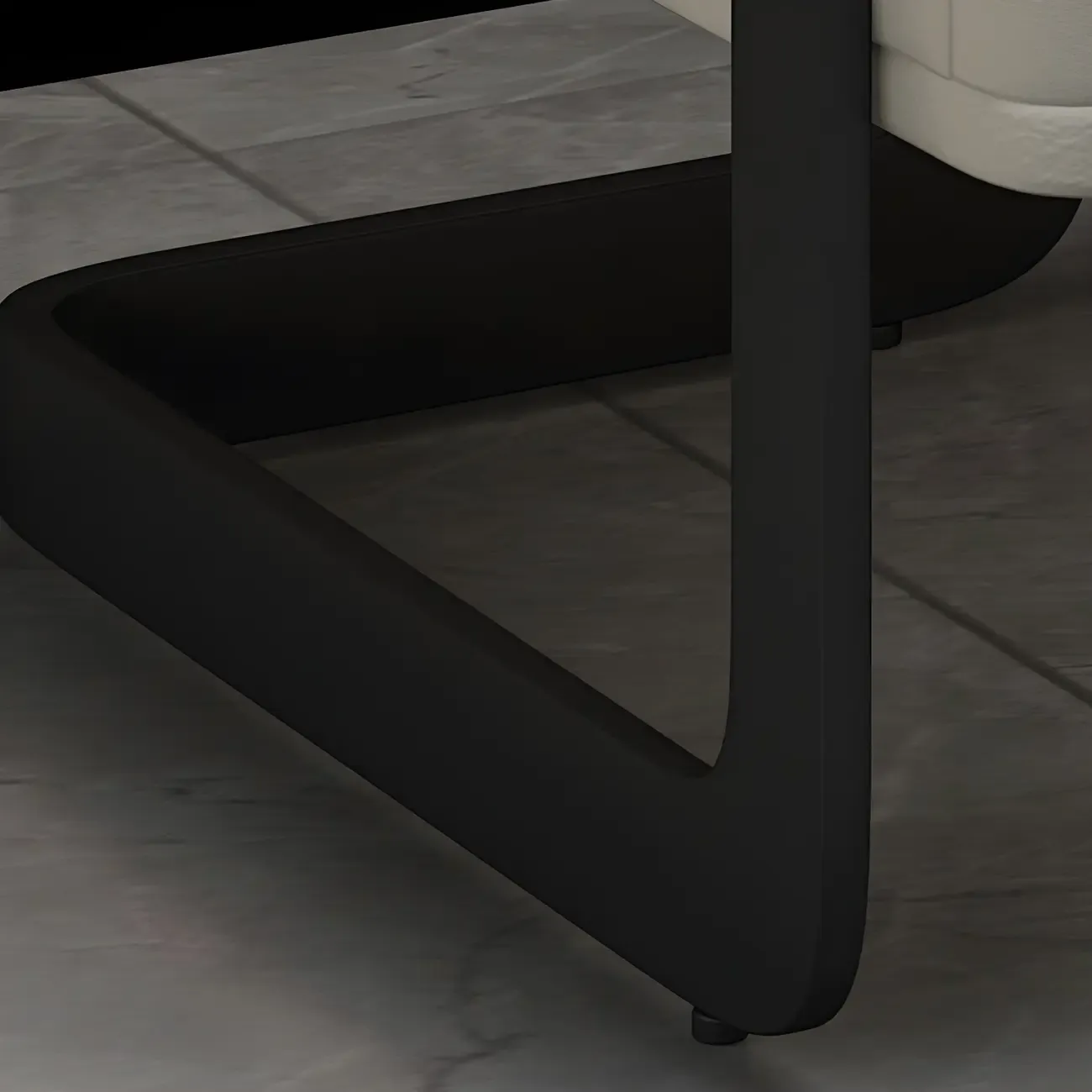 Modern Wood Nightstand with Glass Countertop and Drawer