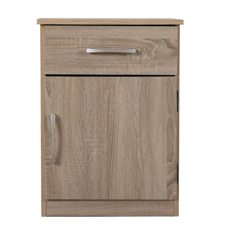 Alston 1-drawer and Cabinet Wood Nightstand