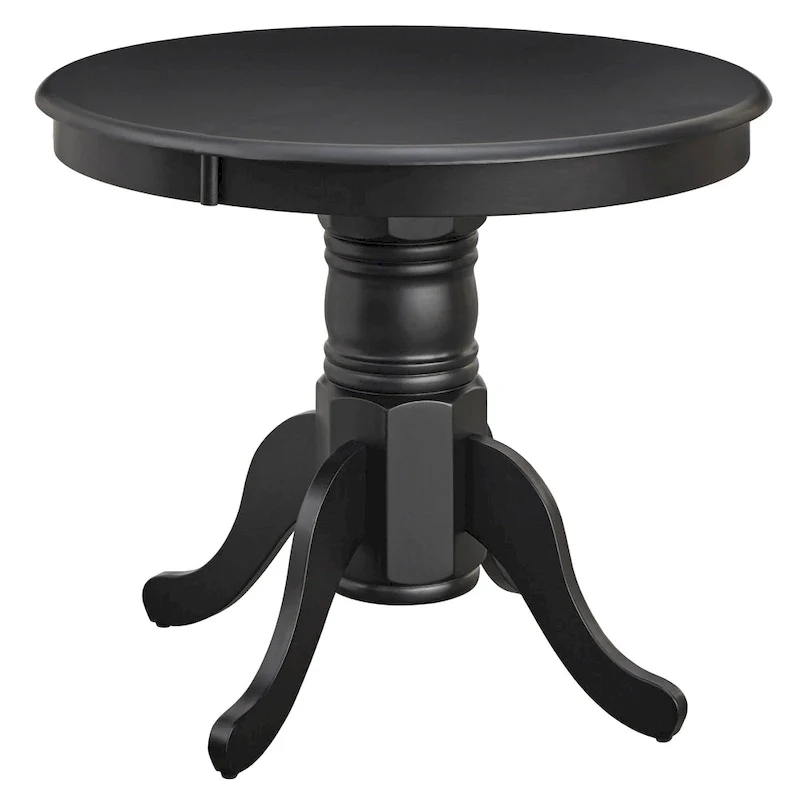 Matte Black Round Dining Table - 40