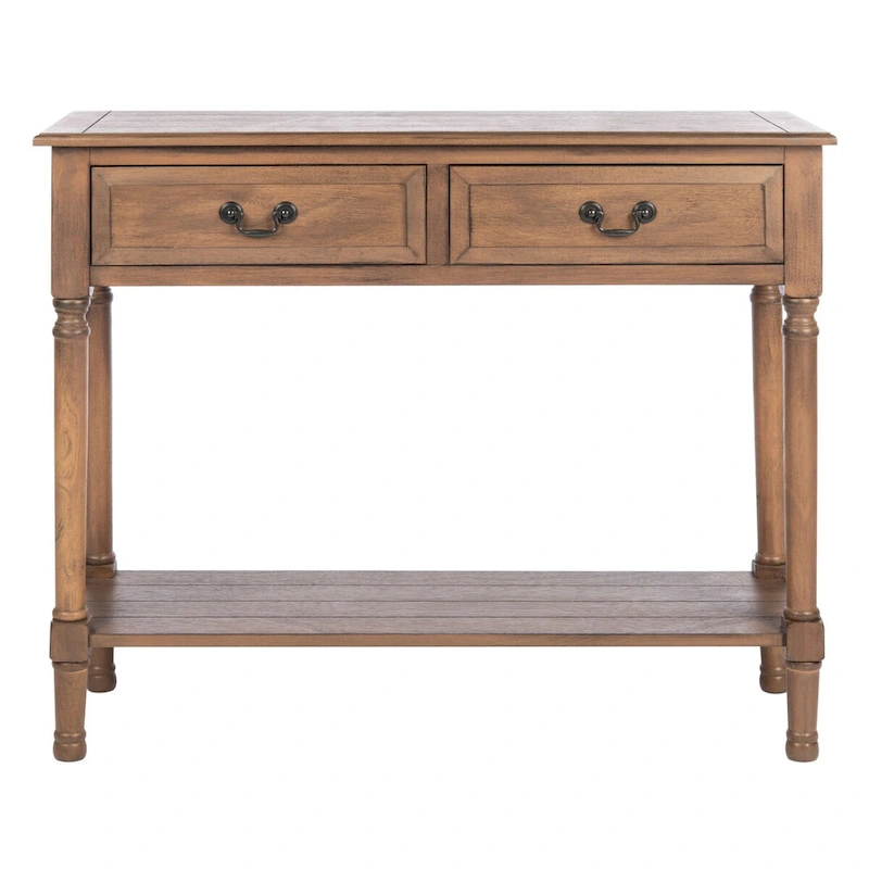 SAFAVIEH Justina 2-Drawer Console Table - 35.5 W x 13 L x 29.5 H - 36Wx13Dx30H