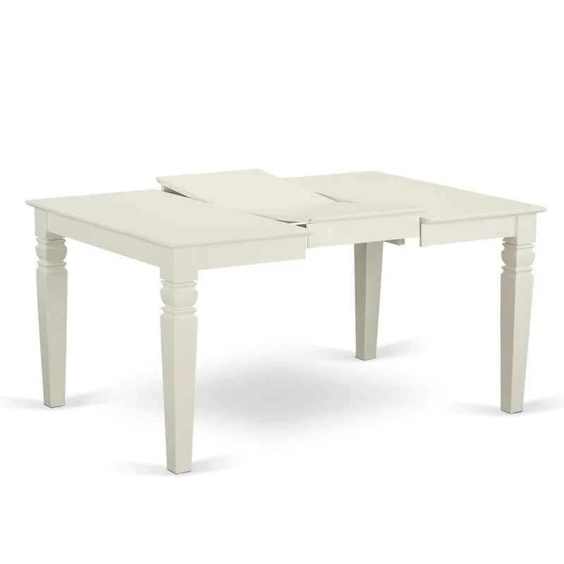 East West Furniture Dinette Set Includes a Rectangle Kitchen Table and Chairs, Linen White (Pieces Options)