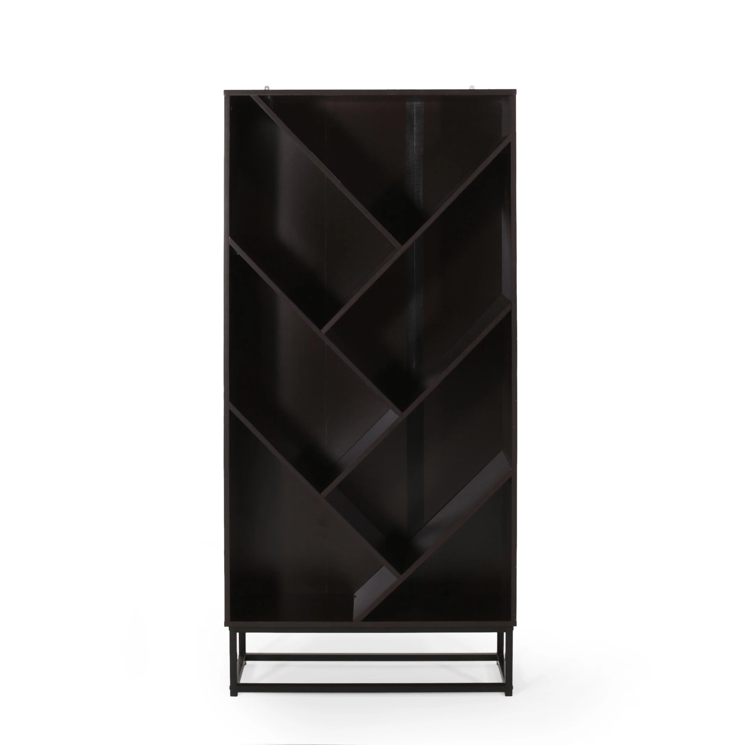 Modern Industrial 6 Shelf V Bookcase - NH206413