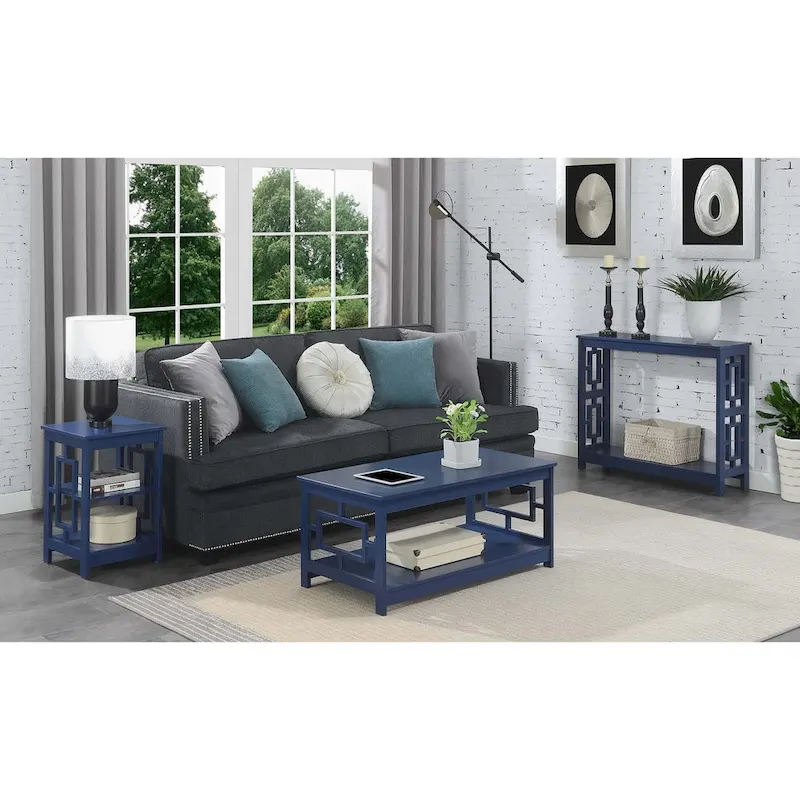 Convenience Concepts Town Square End Table with Shelves