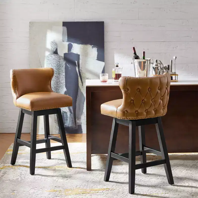 Johannes Swivel Bar & Counter Stool Set of 2|HULALA HOME