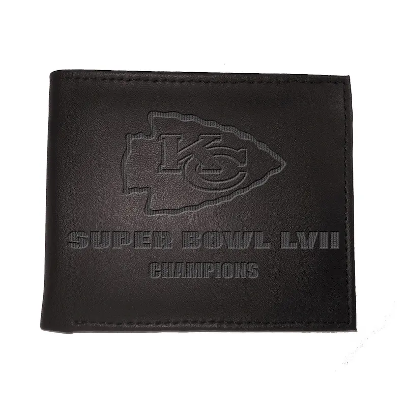 Wallet, Bi-Fold, SB57, Champions, Black, Kansas City Chiefs