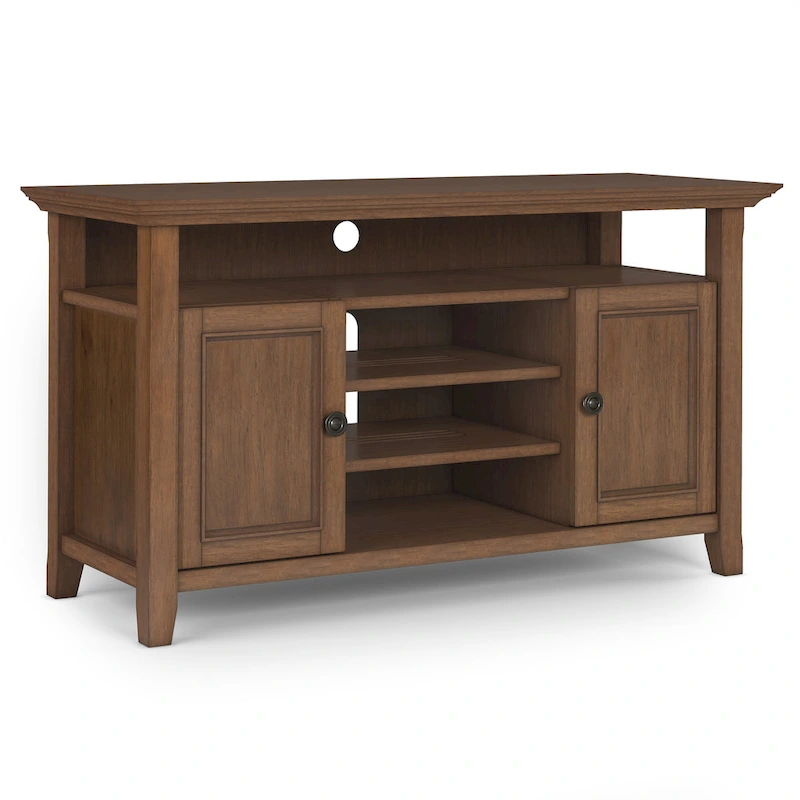 WYNDENHALL Halifax 54 inch Wide Solid Wood Transitional TV Stand - 54 W x 18.9 D x 31.9 H