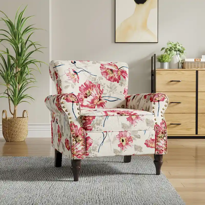 Living Room Armchair with Nailhead Trim - 29.9 W x 29.9 H x 32.9 D