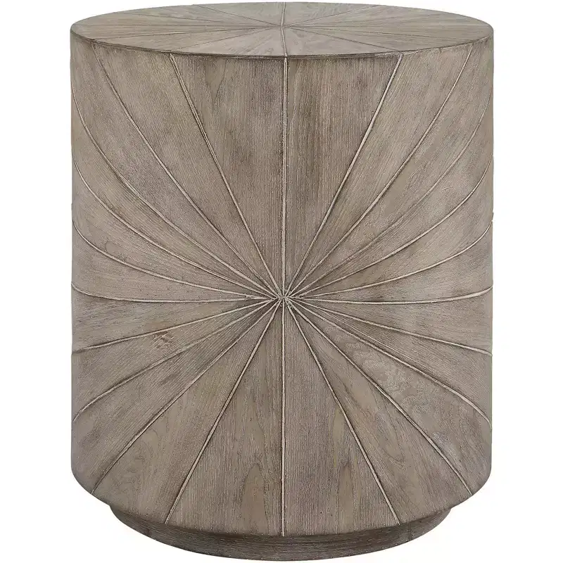 Gray Round Accent Table - Single