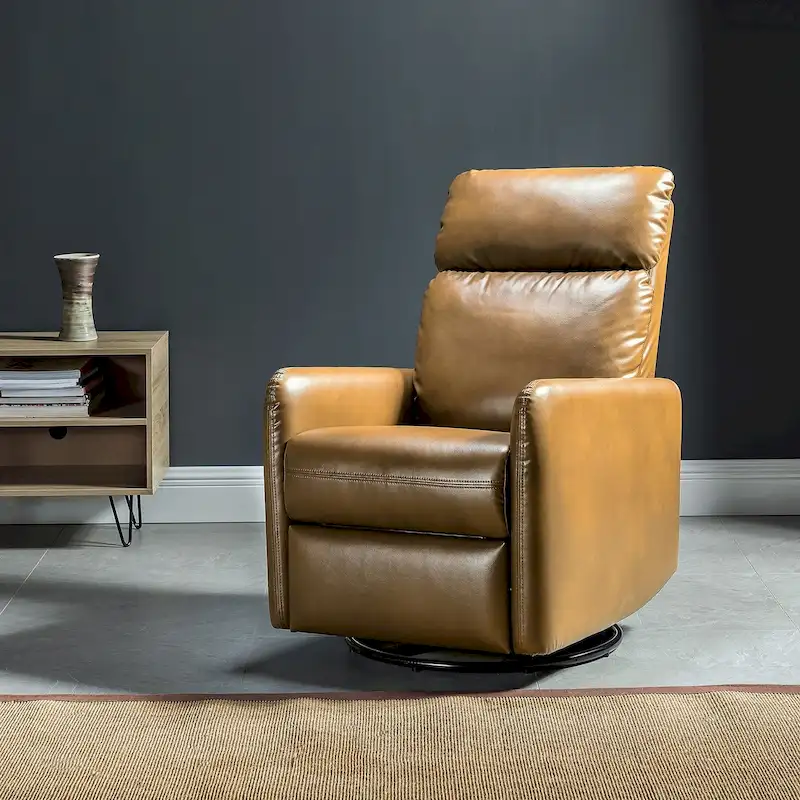Lyle Manual Swivel Recliner with Metal Base
