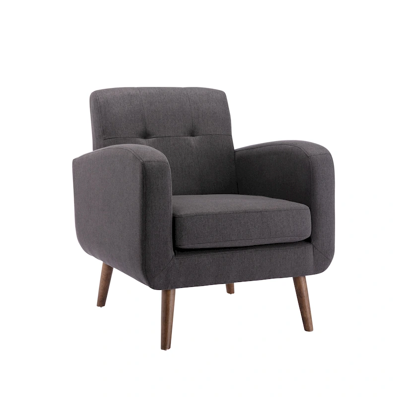 Porthos Home Suri Accent Chair, Fabric or PU Upholstery, Rubberwood Legs