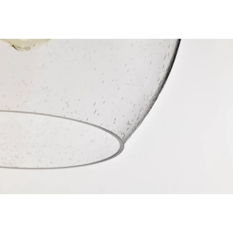 Tasio Brass Pendant Light with Clear Decanter Glass Shade