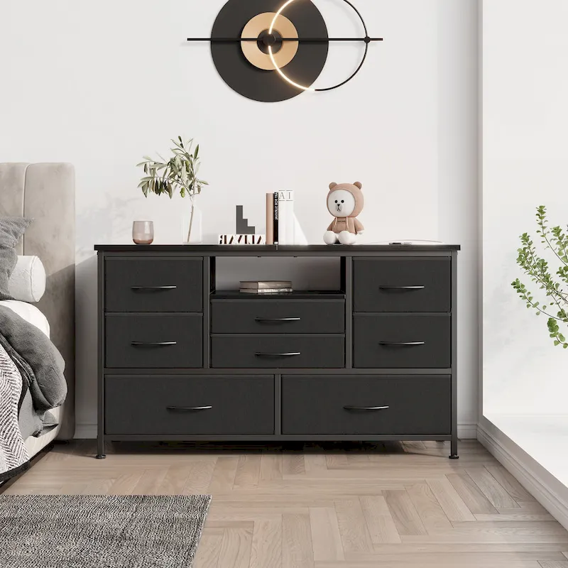 TV Stand & Chest of Drawers with AC Outlets
