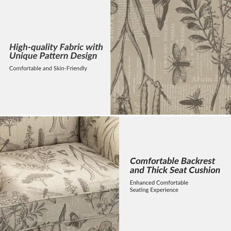 Yahweh Farmhouse Nailhead Armchair with Rolled Arms by HULALA HOME(Set of 2)