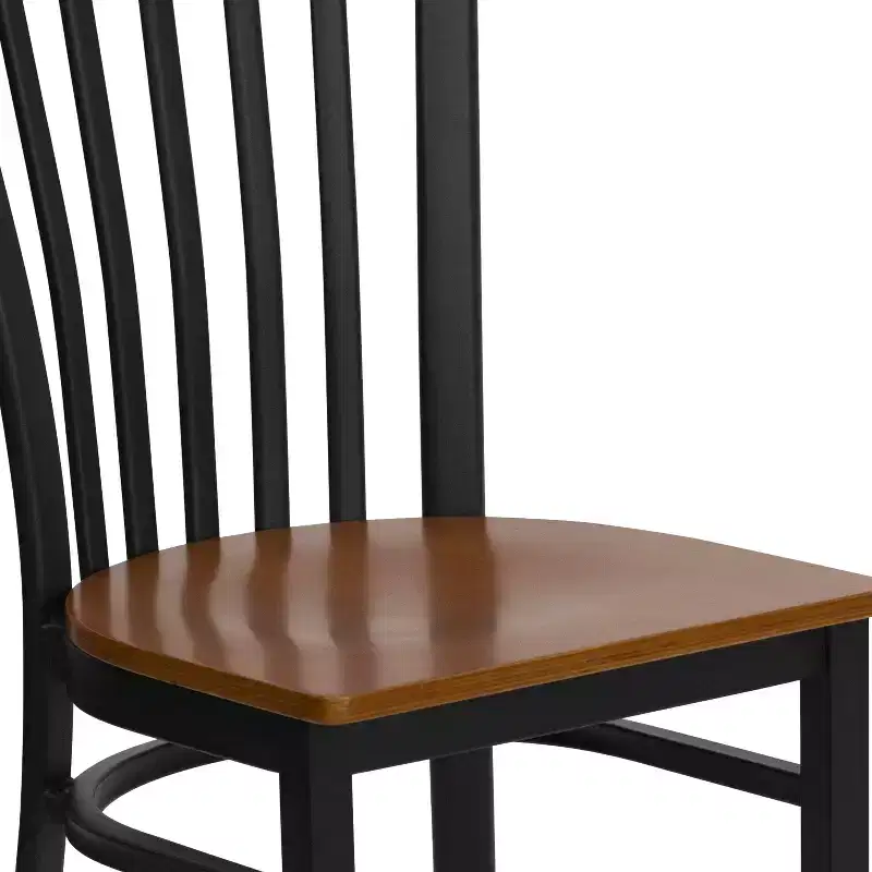 Flash Furniture Black School House Back Metal Restaurant Chair