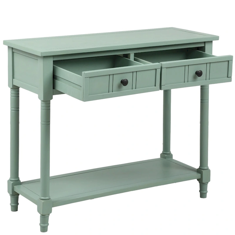 Daisy Series Console Table with 2 Drawers and Bottom Shelf