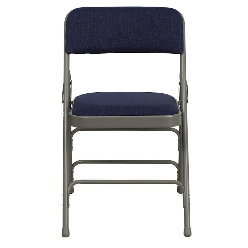 4 Pack Curved Triple Braced & Double Hinged Metal Folding Chair