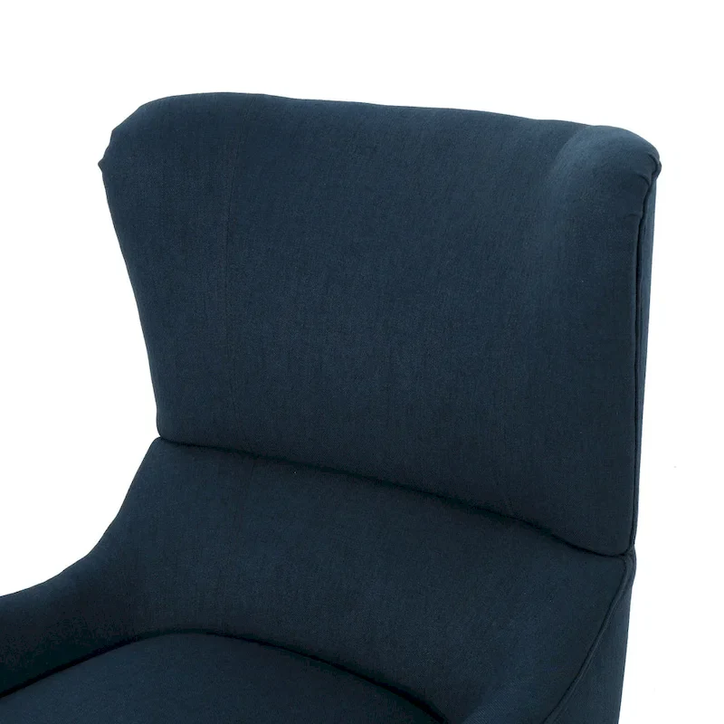 Navy Blue High Back Wingback Accent Chair - 27 Inch Width