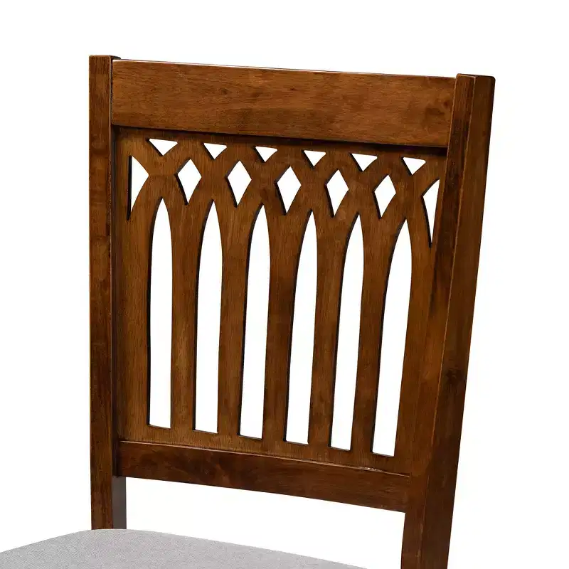 Modern Fabric & Wood Dining Set for 6 – 4 Chairs + Bench + Table