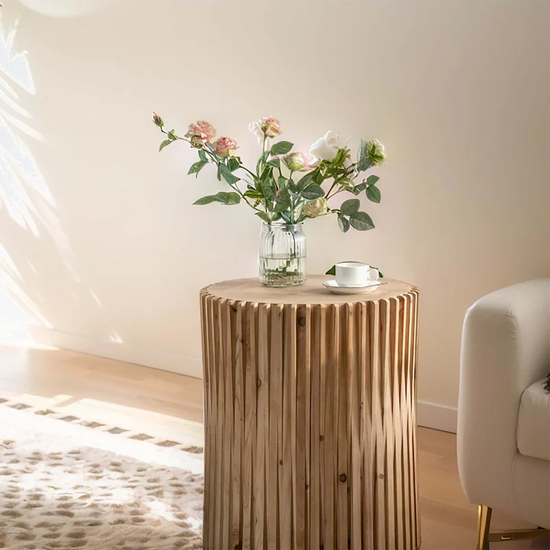 Retro Fashion Style Cylindrical Coffee Table