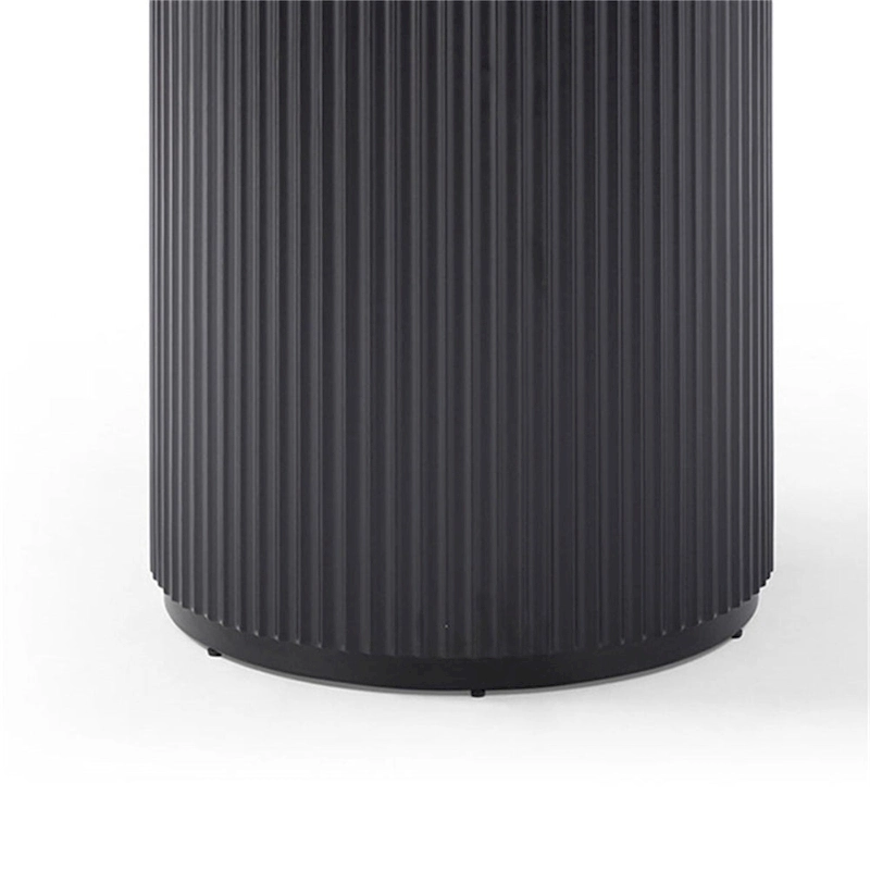 Black Round Dining Table,MDF handcraft Pedestal Dining Room Table