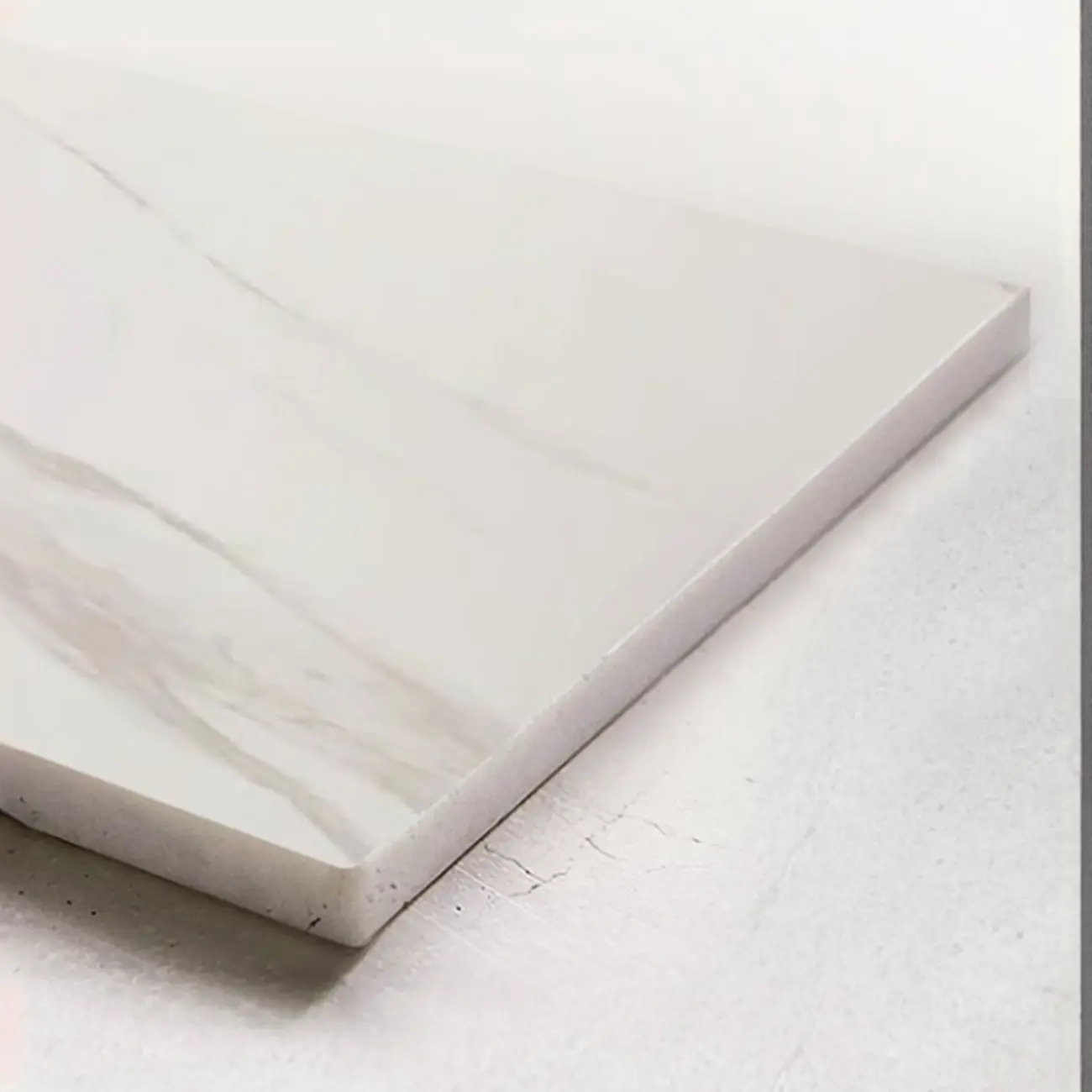 Trendy Narrow Stone Countertop 2 Tiers Drawer Nightstand