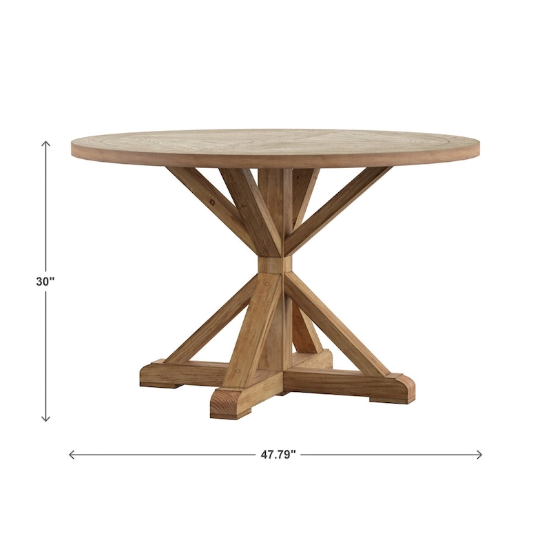 Benchwright X-base 48-in. Round Dining Set by iNSPIRE Q Artisan